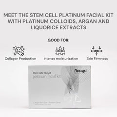 Raaga Professional Stem Cell Platinum Facial Kit - 8902979022149 - Meet the stem cell platinum facial kit with platinum colloids, argan and liquorice extracts