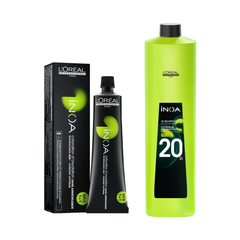 Loreal Inoa Hair Color 60G 7.13 Ash Golden Brown+Developer 1000ml Combo