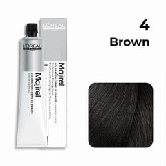 Loreal Professional Majirel Hair Color 50G No 4 Brown + Oxidant 495Ml Combo