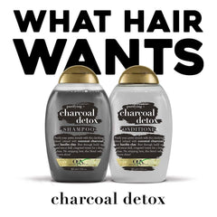 OGX Purifying Charcoal Detox Shampoo, with Coconut Charcoal & Kaolin Clay, | For Dry, Color Treated, Greasy, Oily, Curly hair 385ml