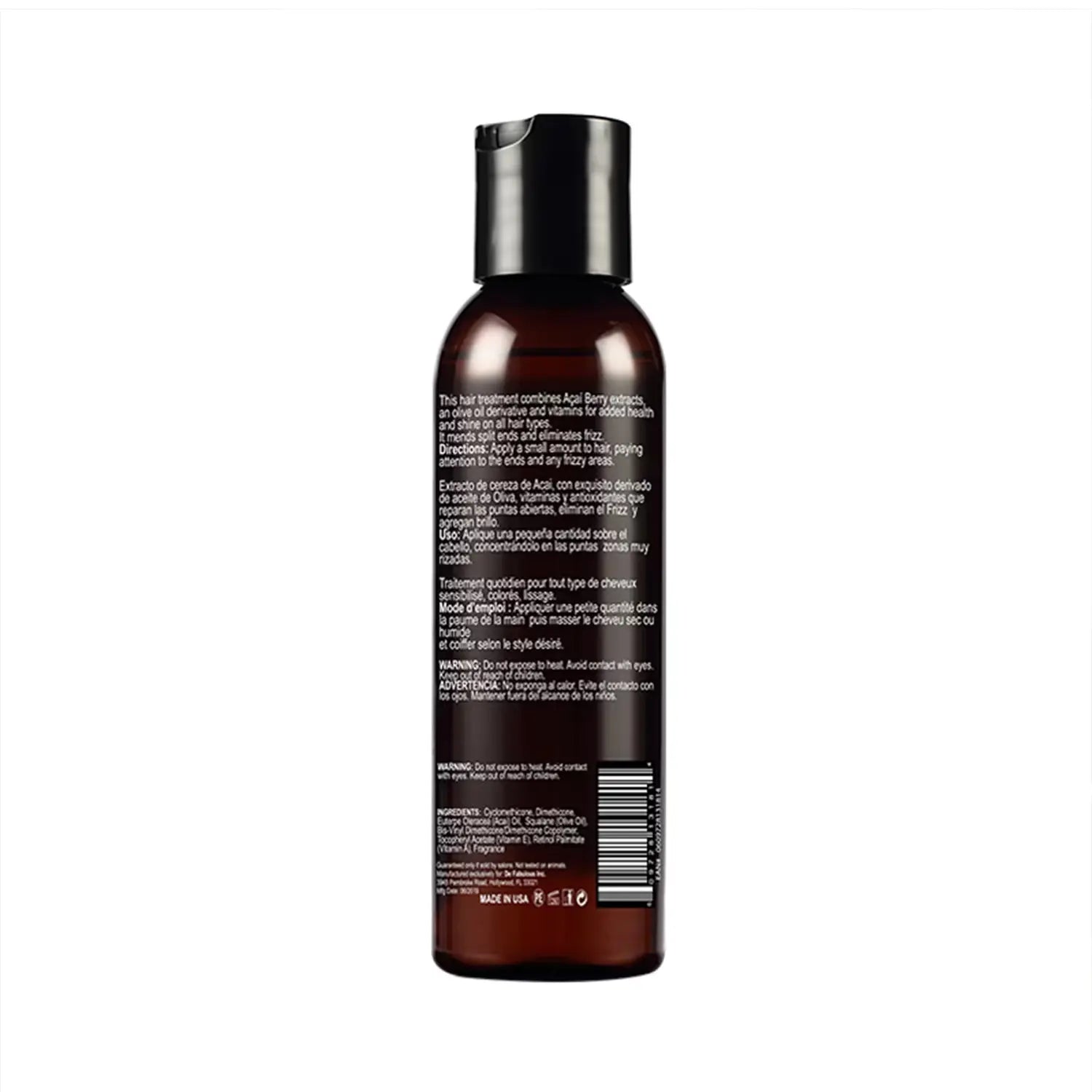 Amazon Series Acai Oil Treatment -120ml - 609728131814 - Product Back