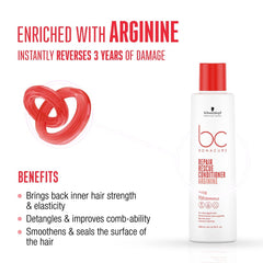 Schwarzkopf Professional BC Bonacure Repair Rescue Shampoo with Arginine Combo (Shampoo + Conditioner + Treatment)