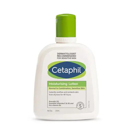 Cetaphil Moisturizing Lotion, 100ml | For Normal To Combination, Sensitive Skin | Moisturizer With Niacinamide, Panthenol | Non-Greasy |Dermatologist Recommended | Paraben, Sulphate Free