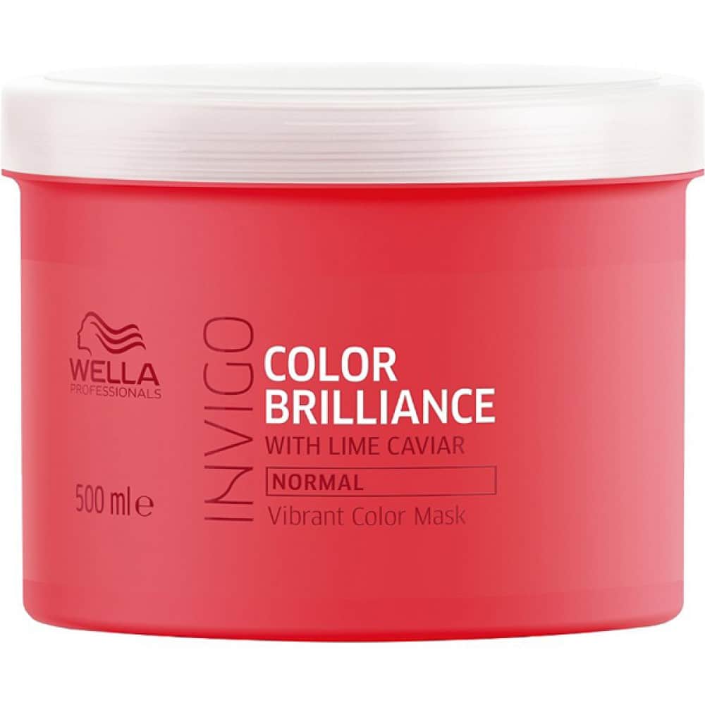 Wella Professionals Invigo Color Brilliance Hair Mask for Coloured Hair | 500 ml | Colour Protecting Treatment for Fine, Normal, Treated Hair | With Lime Caviar