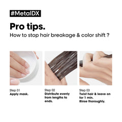 L'Oreal  Professionnel Metal Dx Shampoo + Metal Dx Mask + Metal Dx Oil (300 ml + 250 ml + 50 ml)