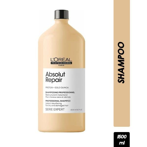 L'Oréal Professionnel Serie Expert Absolut Repair Shampoo For Damaged & Weakend Hair, 1500ML - 8901526509379 -