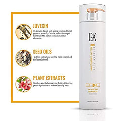 GK Hair Global Keratin Balancing Shampoo 1000ml For Oily Hair And Scalp Restores Scalp pH Level - Sulfate And Paraben Free