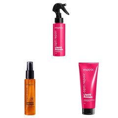 Matrix Opti.Repair Professional Porosity Spray & Opti.Care Hair Serum & Opti.Repair Liquid Protein Conditioner