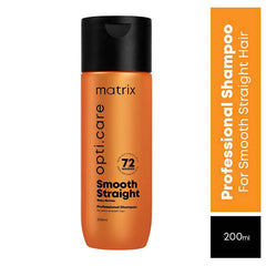 Matrix Opti.Care Professional Shampoo 200g & Conditioner 98g for Salon Smooth Straight Hair | Control Frizzy Hair for up to 4 Days | With Shea Butter | No Added Parabens