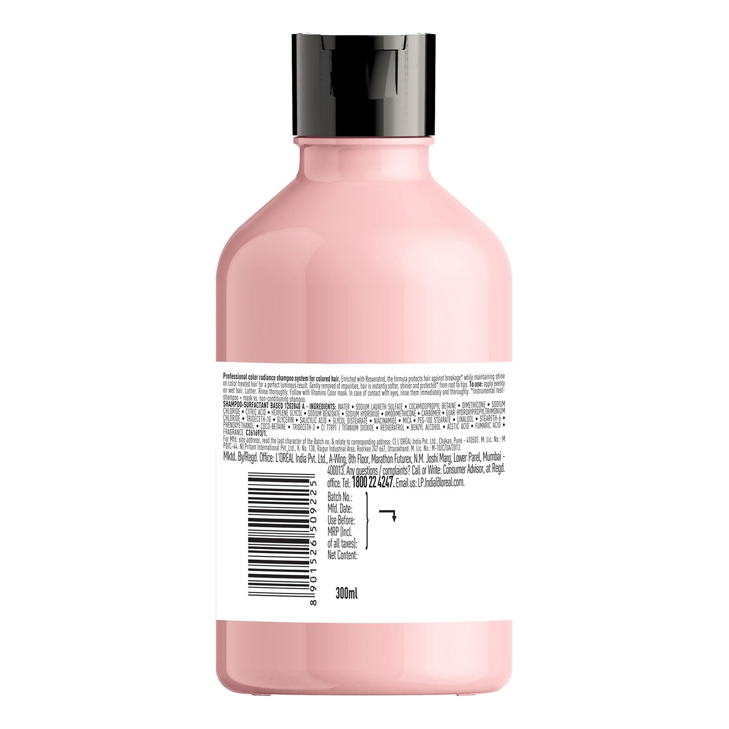 L'Oréal Professionnel Vitamino Color Shampoo For Coloured Hair, 300ML - 8901526509225 - Product Back