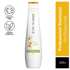 Biolage Smoothproof Shampoo For Frizzy Hair | Cleanses, Smooths & Controls Frizz | With Camellia Flower | Natural & Vegan (400 ml)