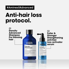 L'Oréal Professionnel Anti-Hair Loss Regime with Density Advanced Shampoo (300ml) & Aminexil Advanced (90ml)