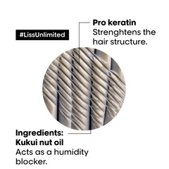 L'Oréal Professionnel Liss Unlimited Shampoo, 300Ml - 8901526509263 - Ingredients: Kukui Nut Oil, Pro Keratin