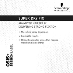 Schwarzkopf Professional Session Label Dry Firm Hold Hair Spray No.3, 300ml