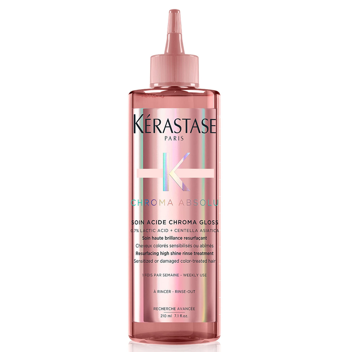 KERASTASE Chroma Absolu Colour Gloss Rinse-out Treatment | High Shine Treatment for Damaged Color-Treated Hair | Strengthens and Adds Shine | Lightweight Formula with Lactic Acid | Soin Acide | 210ml / 7.1 Fl Oz