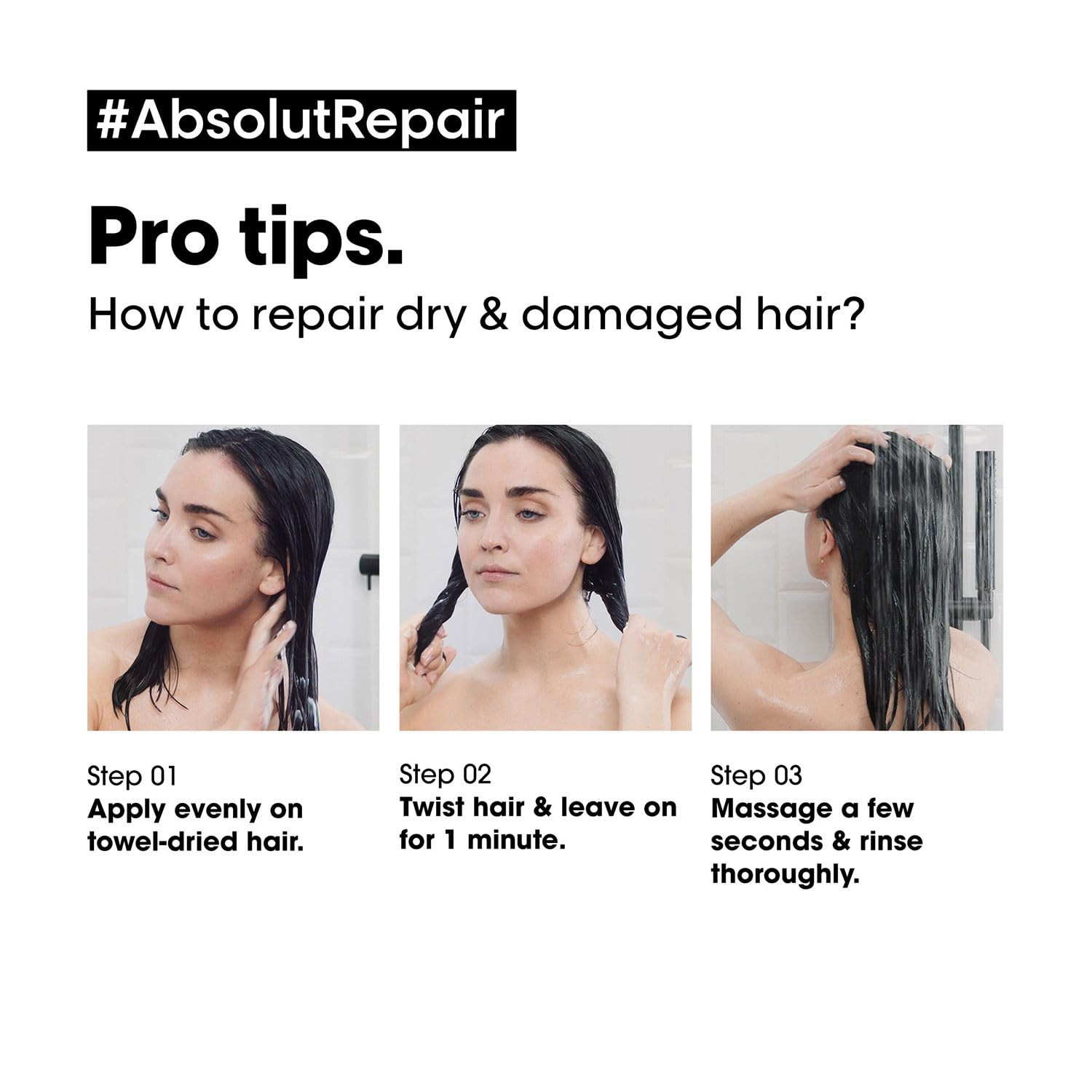 L'oreal Professionnel Paris Serie Expert Absolut Repair Mask, 250ml - 8901526509355 - how to use absolut repair mask