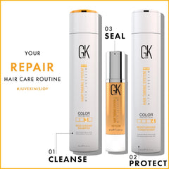 GK HAIR Global Keratin Moisturizing Shampoo 300ml For Dry And Frizzy Hair - Sulfate And Paraben Free