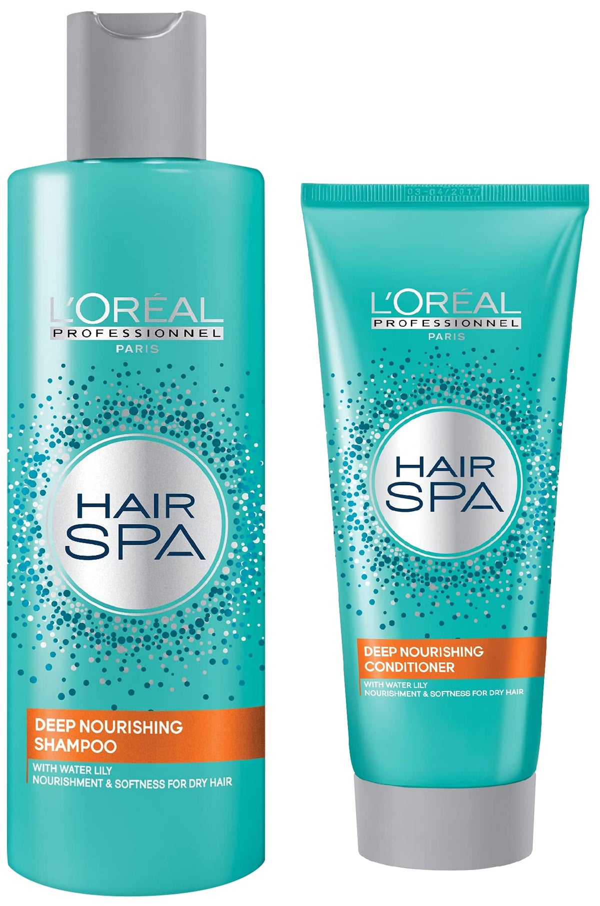 L'Oréal Professionnel Hair Spa Deep Nourishing Shampoo + Conditioner Combo For Dry Hair With Water Lily, 250Ml & 200Ml (Pack Of 2)