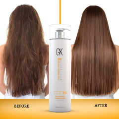 GK Hair Global Keratin Balancing Conditioner 1000ml For Oily Hair For Women Hair Restores Scalp pH Level - Sulfate And Paraben Free