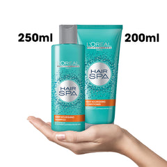 L'Oréal Professionnel Hair Spa Deep Nourishing Shampoo + Conditioner Combo For Dry Hair With Water Lily, 250Ml & 200Ml (Pack Of 2)